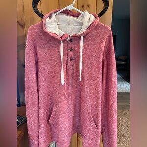 George Red Knit Hooded Jacket